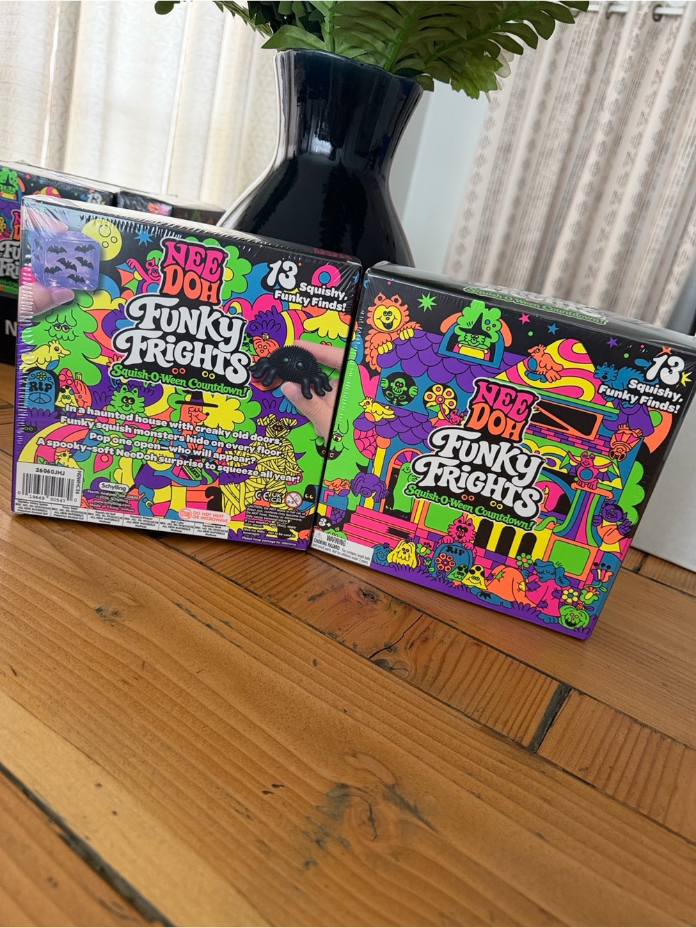 TWO 2 NeeDoh Funky Frights Squishy Toy Set - Halloween Countdown !!! Authentic
